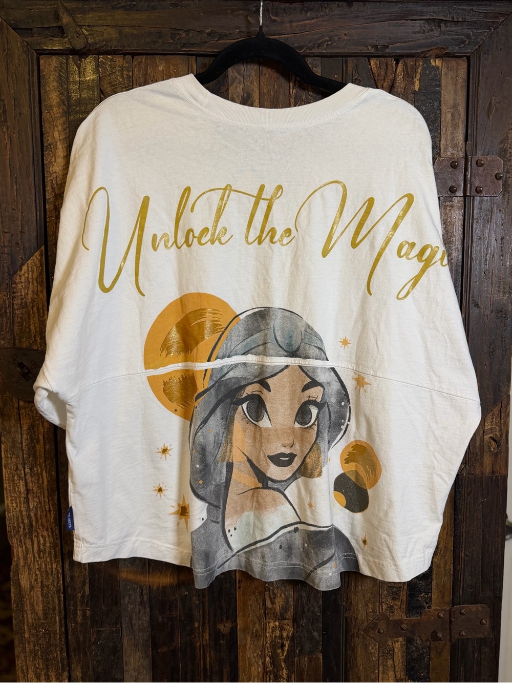 Disney Parks Spirit Jersey Princess Jasmine XXL Unlock the Magic Aladdin Gold